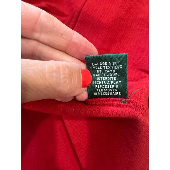 Lauren Ralph Lauren Red Cotton Jacket W/Gold Buckle Plus Size 1X Preppy Academic - Picture 13 of 13